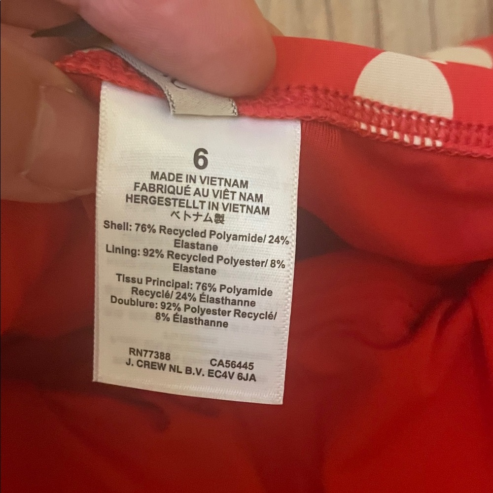 J. Crew Polka Dot Red Swimsuit - Picture 3 of 4